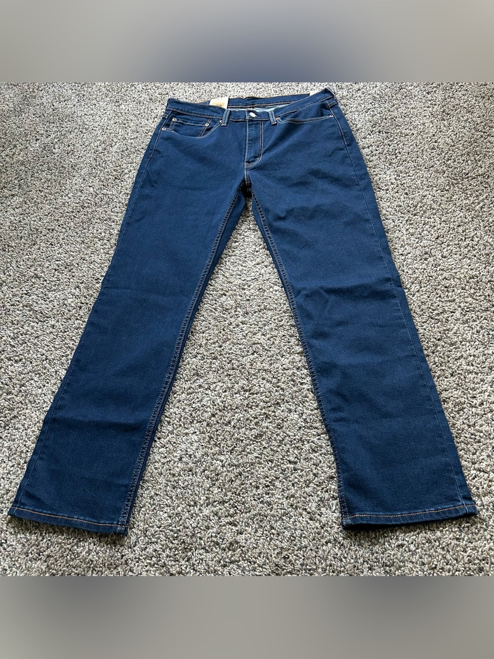 Levis 514 Straight Leg Denim Men's Size 34x32 Blue Pants Irregular